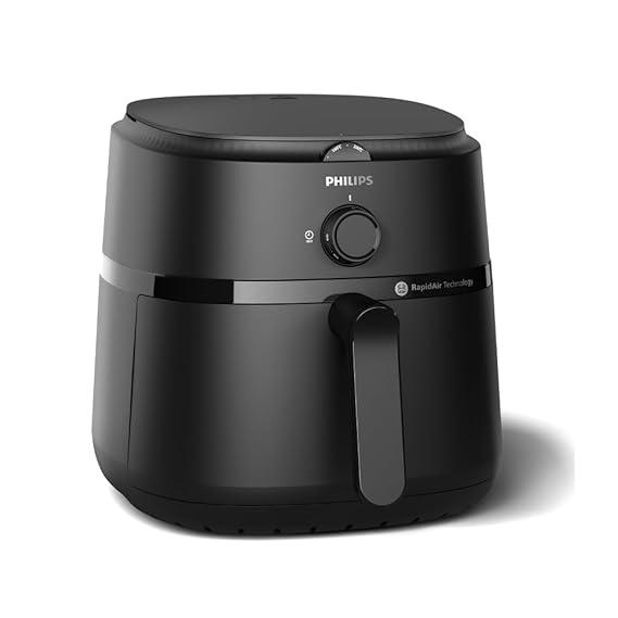 PHILIPS Air Fryer NA130/00, 6.2 Liter, Black, Extra Large