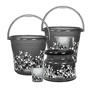 RATAN PLASTICWARE Plastic Bathroom Set of 5 Combo Set