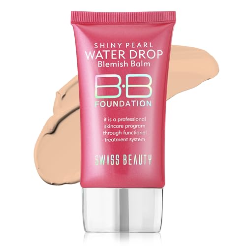 Swiss Beauty Matte Shiny Pearl Water Drop Blemish Long Lasting Balm BB Lightweight, Liquid Foundation