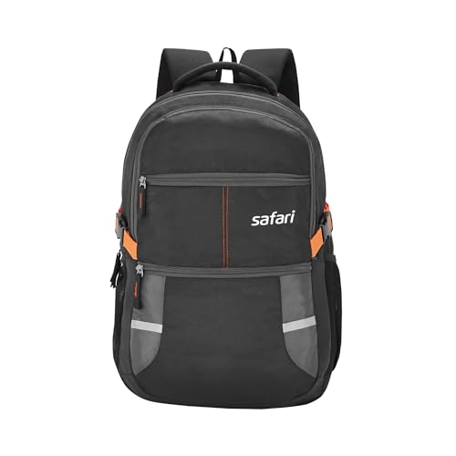 Safari Omega spacious/large laptop backpack with Raincover, Black, 30 Litre